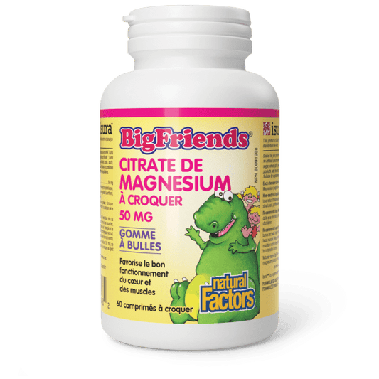 Citrate de magnésium à croquer  50 mg  60 comprimés à croquer gomme à bulles, image-hi-res