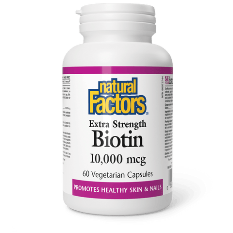 Biotin Extra Strength 10,000 mcg, Natural Factors|v|image|1263