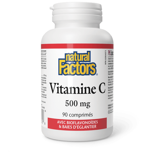 Vitamine C avec bioflavonoïdes & baies d’églantier 500 mg, Natural Factors|v|image|1300