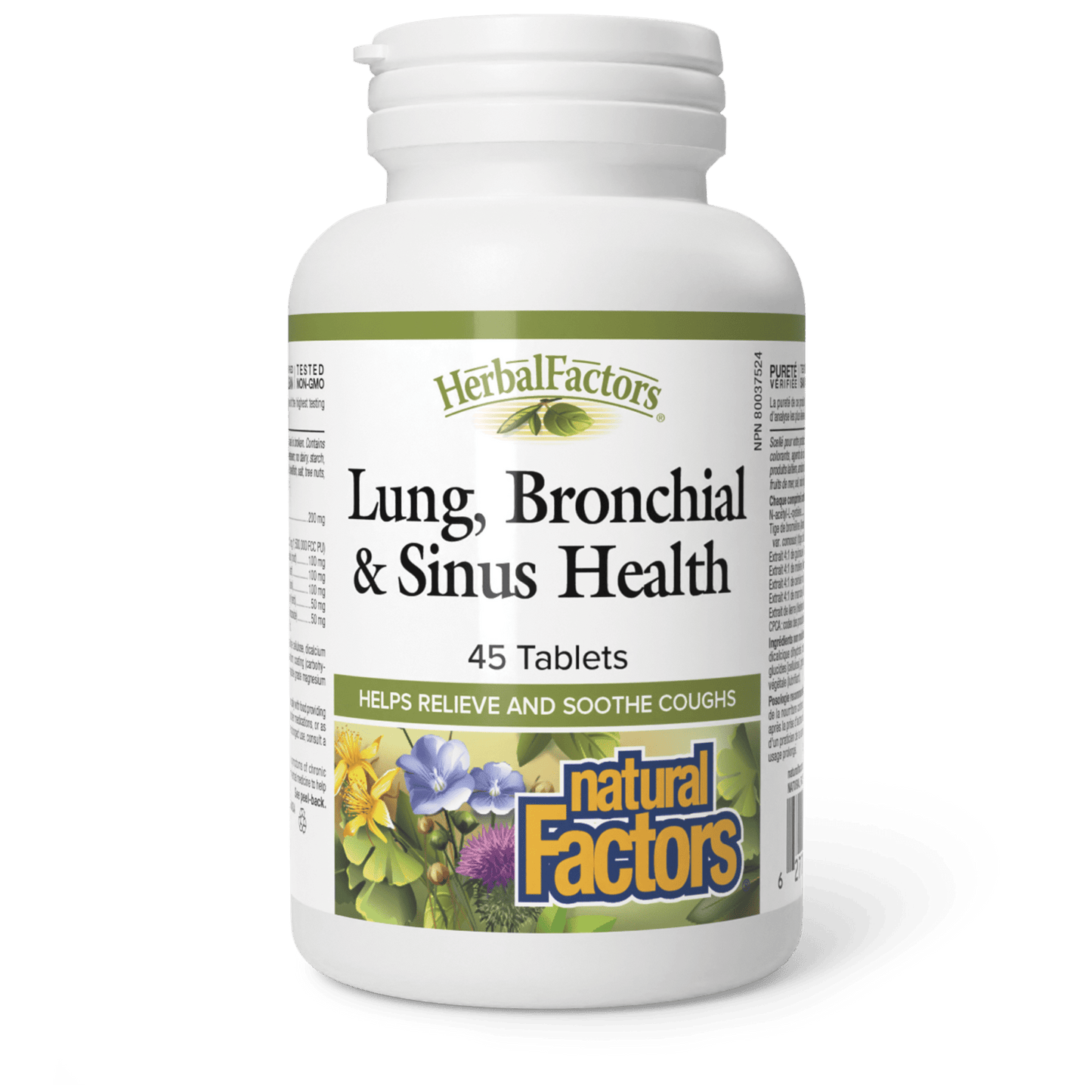 Lung, Bronchial & Sinus Health, HerbalFactors, Natural Factors|v|image|3504