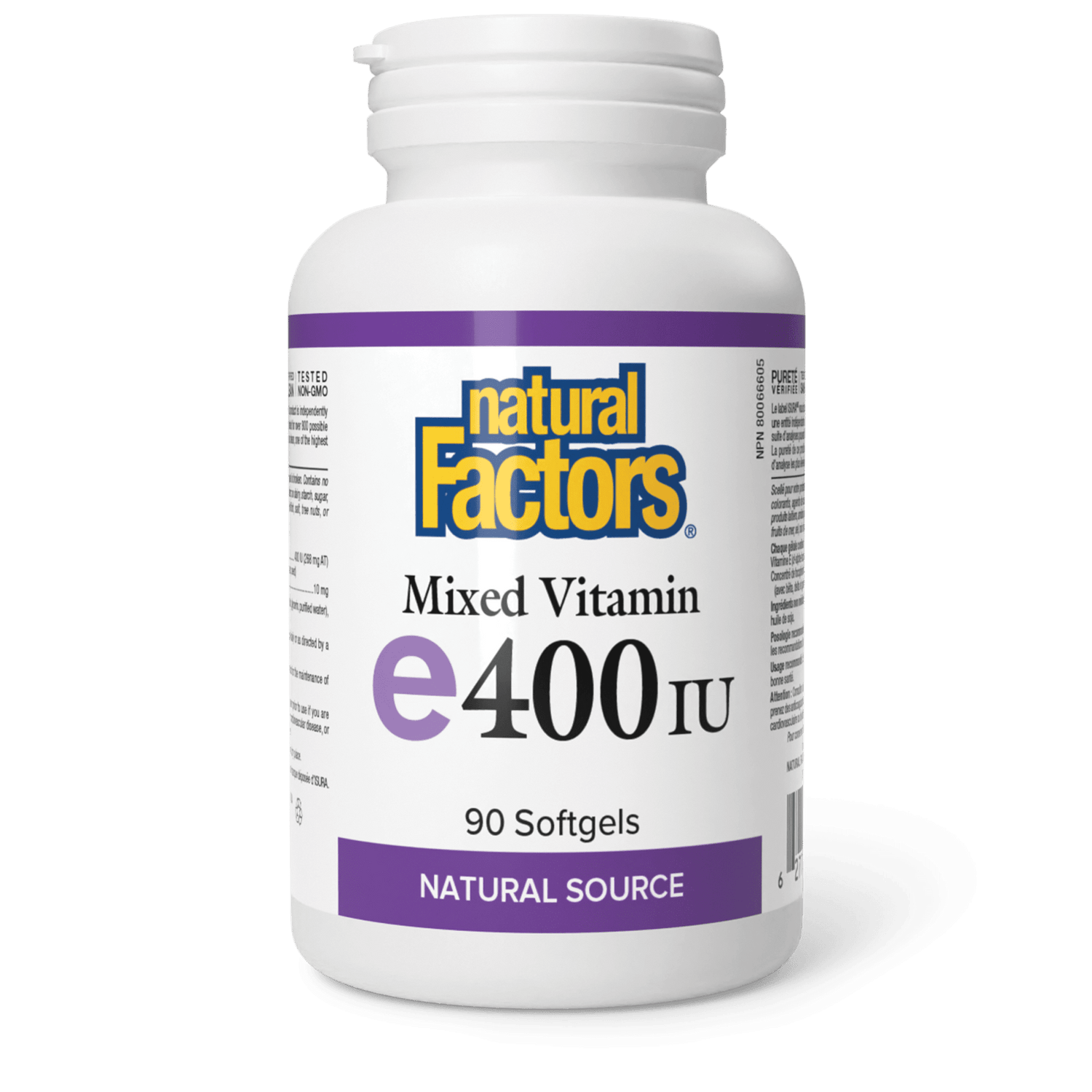 Mixed Vitamin E 400 IU, Natural source, Natural Factors|v|image|1421