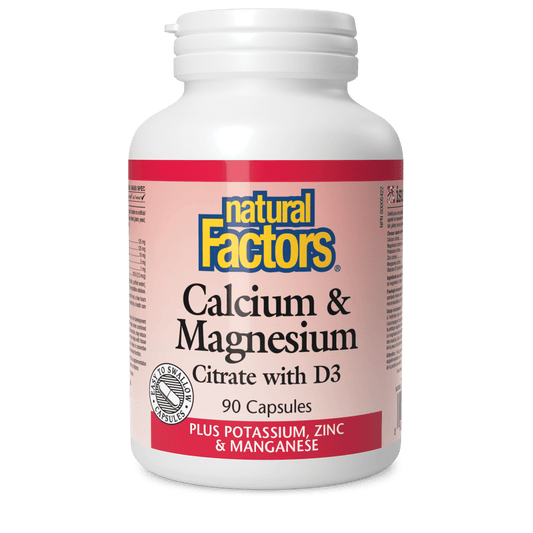 Calcium & Magnesium Citrate with D3 Plus Potassium, Zinc & Manganese, Natural Factors|v|image|1628