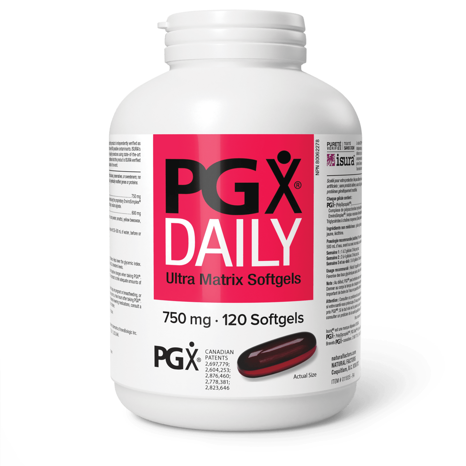 PGX Daily Ultra Matrix 750 mg, Natural Factors|v|image|3556