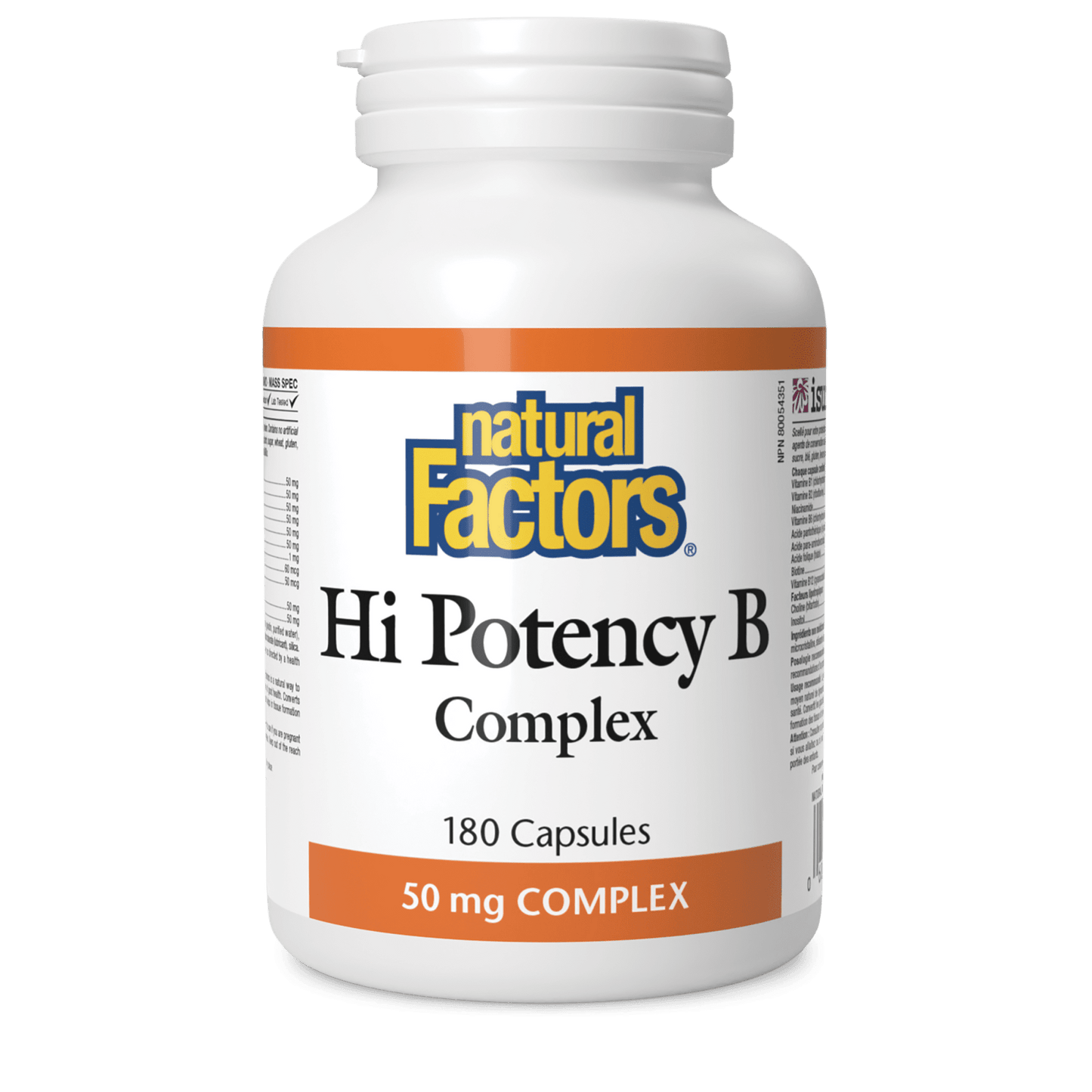 Hi Potency B Complex 50 mg, Natural Factors|v|image|1122