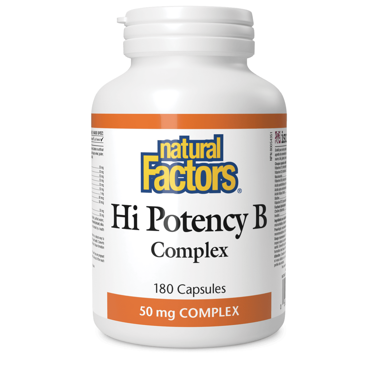 Hi Potency B Complex 50 mg, Natural Factors|v|image|1122