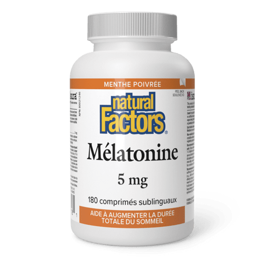 Mélatonine  5 mg  180 comprimés sublinguaux menthe poivrée, image-hi-res