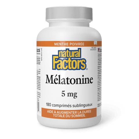 Mélatonine  5 mg  180 comprimés sublinguaux menthe poivrée, image-hi-res