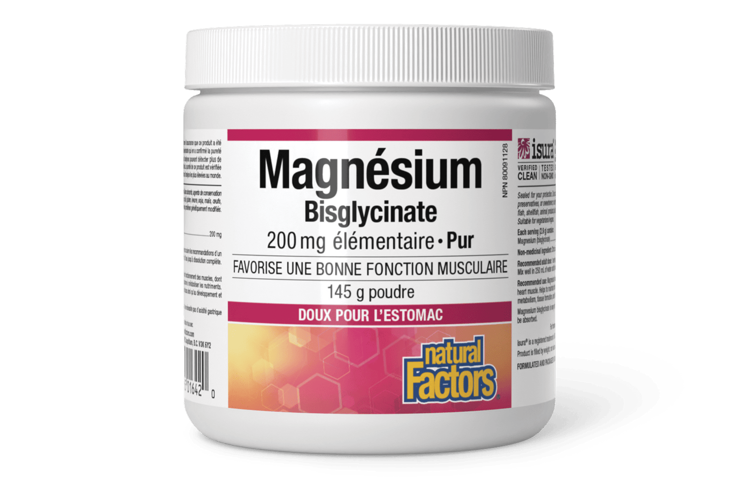 Bisglycinate de magnésium pur 200 mg, Natural Factors|v|image|1642
