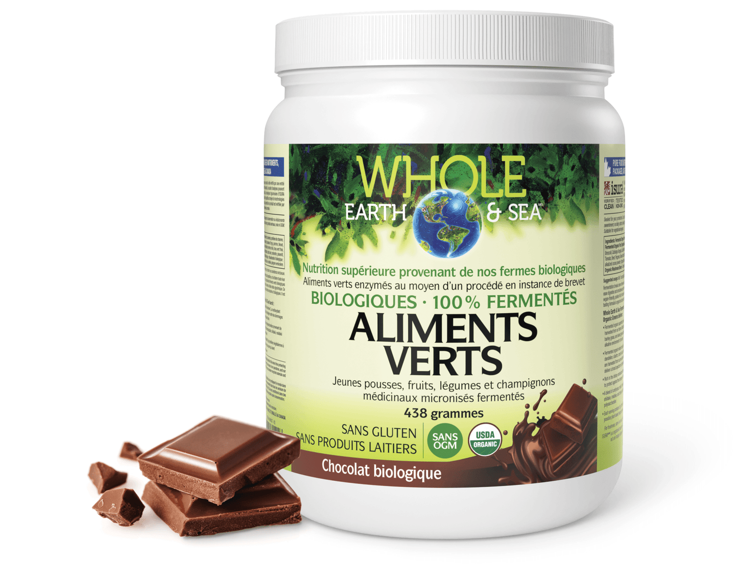 Aliments verts biologiques fermentés, chocolat biologique, Whole Earth & Sea, Whole Earth & Sea®|v|image|35524
