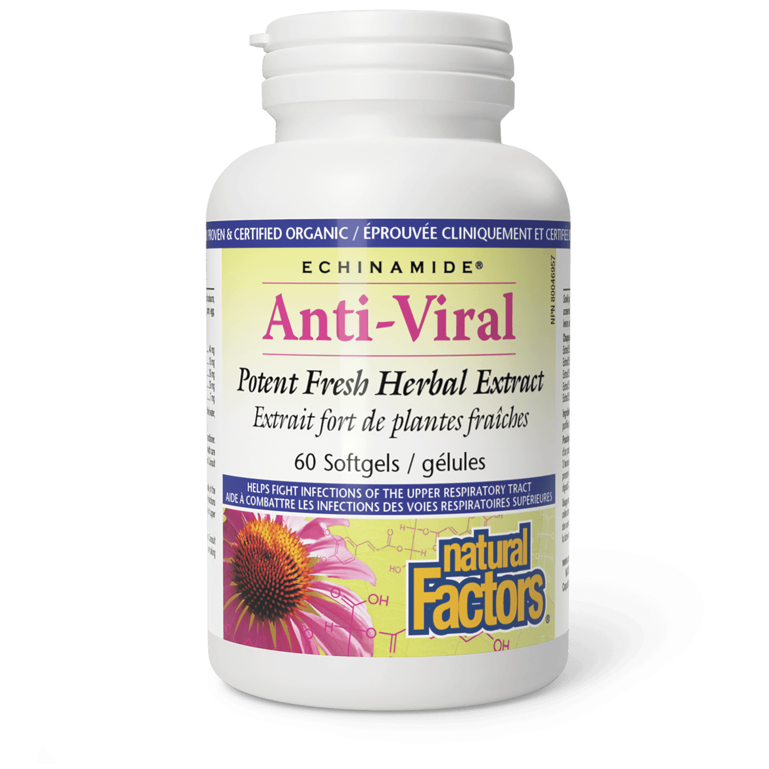 Anti-Viral Extrait fort de plantes fraîches, ECHINAMIDE, Natural Factors|v|image|4700