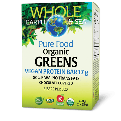 Organic Greens Vegan Protein Bar 17 g, Whole Earth & Sea, Whole Earth & Sea®|v|image|35506