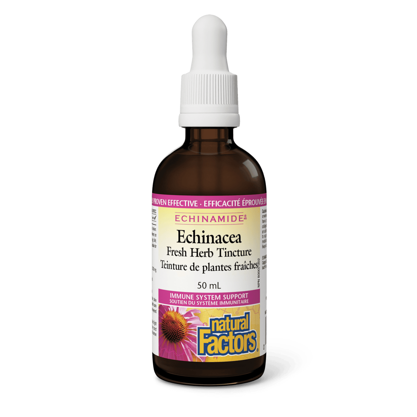 Echinacea Fresh Herb Tincture, ECHINAMIDE, Natural Factors|v|image|4721
