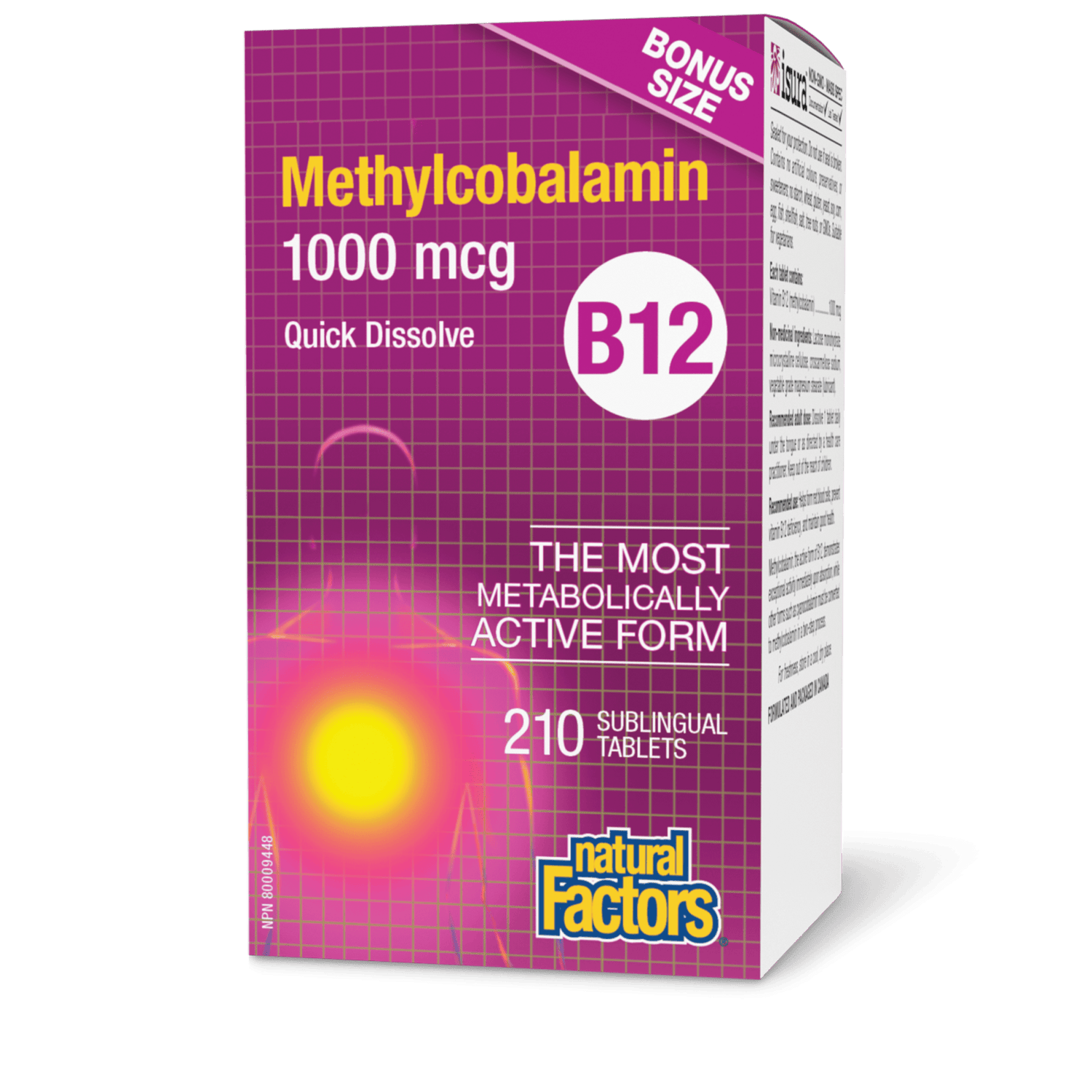 B12 Methylcobalamin 1000 mcg, Natural Factors|v|image|8700