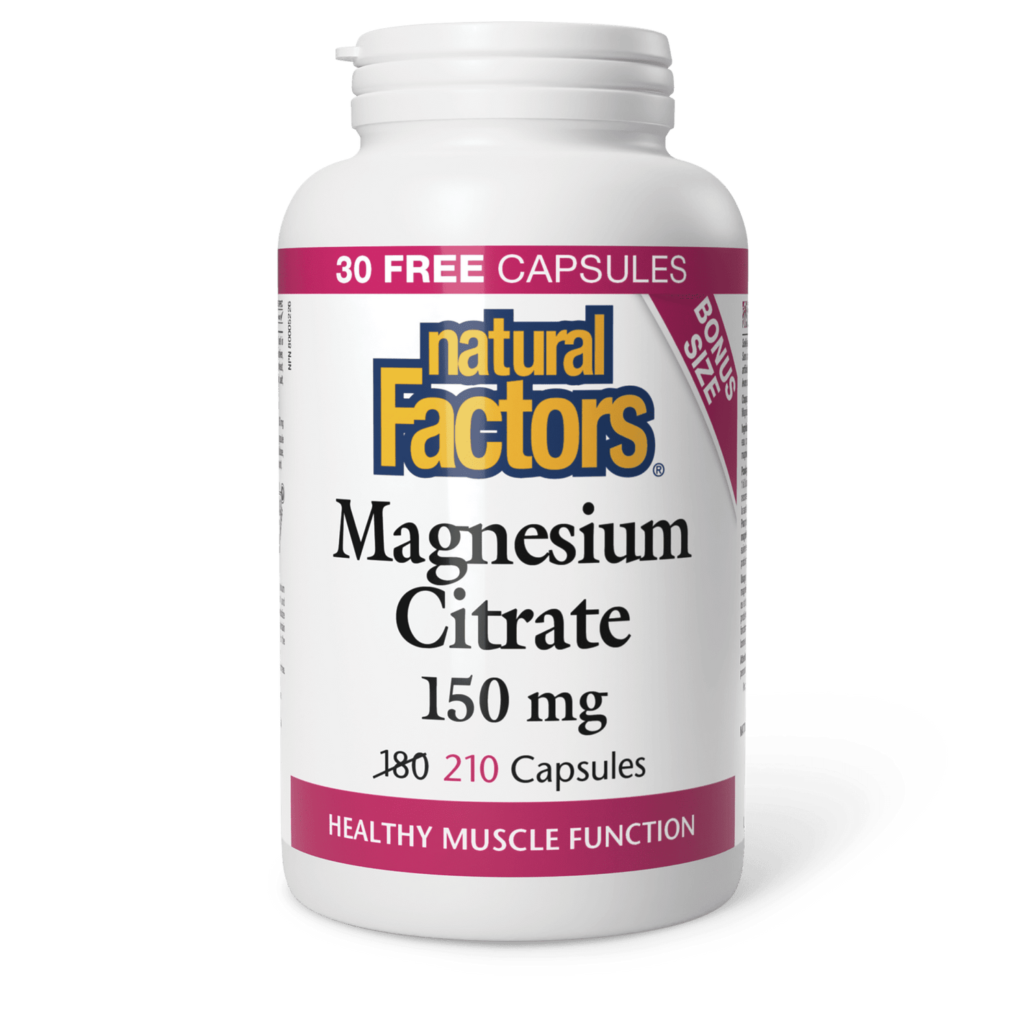 Magnesium Citrate 150 mg, Natural Factors|v|image|8161