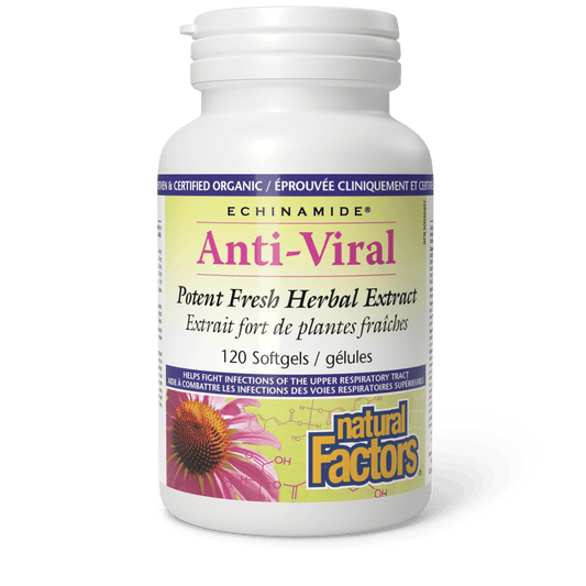 Anti-Viral Extrait fort de plantes fraîches, ECHINAMIDE, Natural Factors|v|image|4701