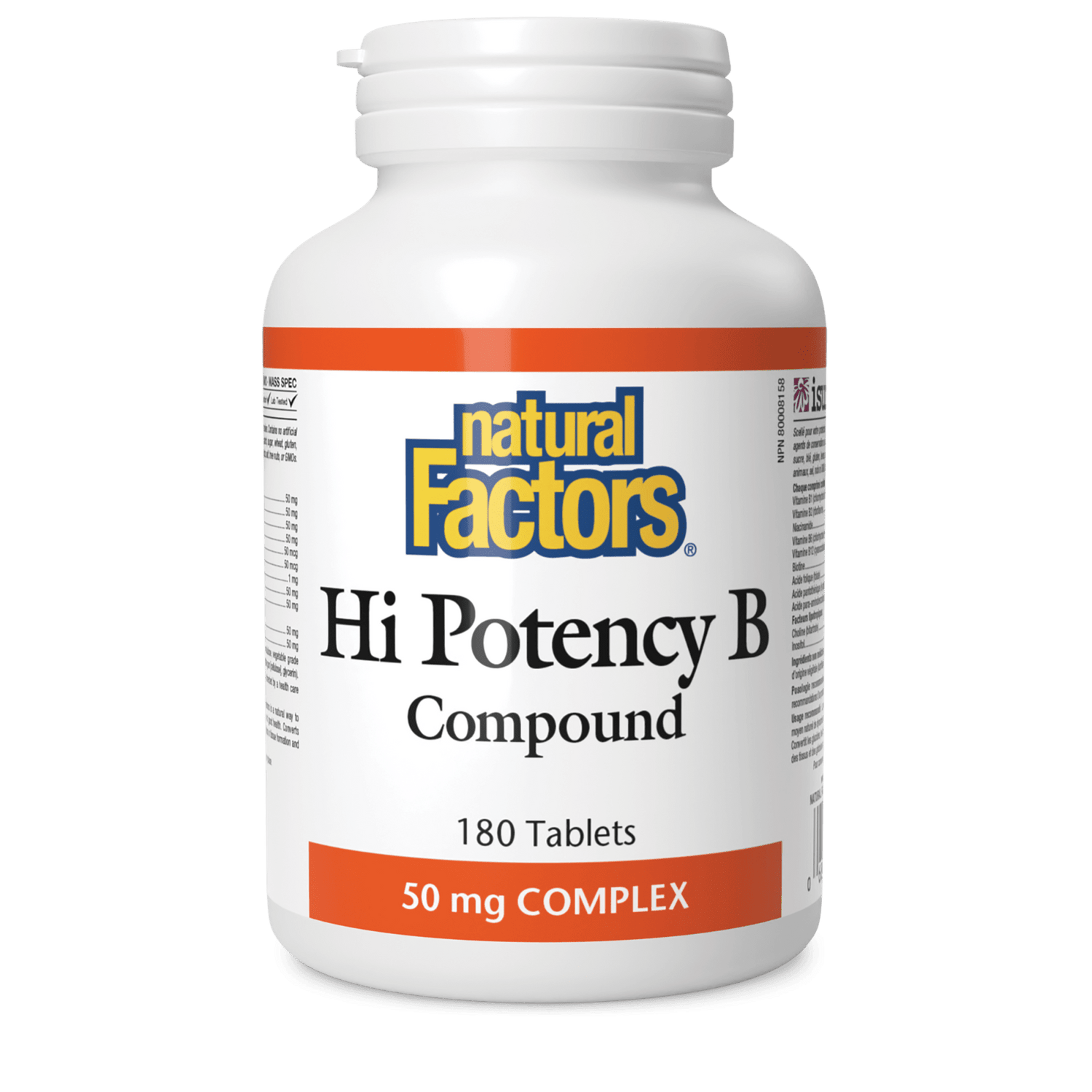 Hi Potency B Compound 50 mg, Natural Factors|v|image|1106