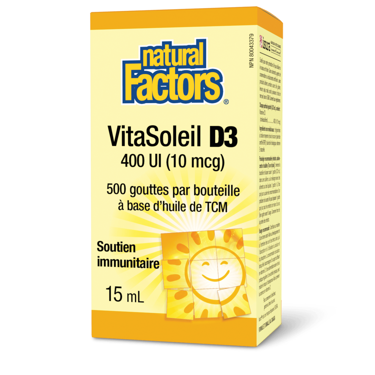 VitaSoleil D3 gouttes 400 UI, Natural Factors|v|image|1058