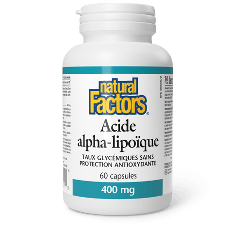 Acide alpha-lipoïque 400 mg, Natural Factors|v|image|2101