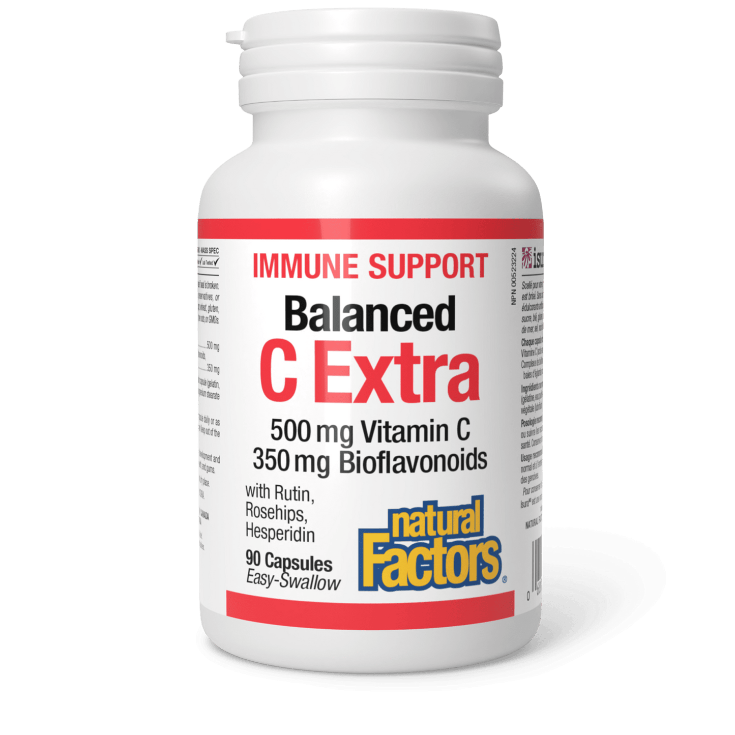 Balanced C Extra with Rutin, Rosehips, Hesperidin 500 mg/350 mg, Natural Factors|v|image|1321