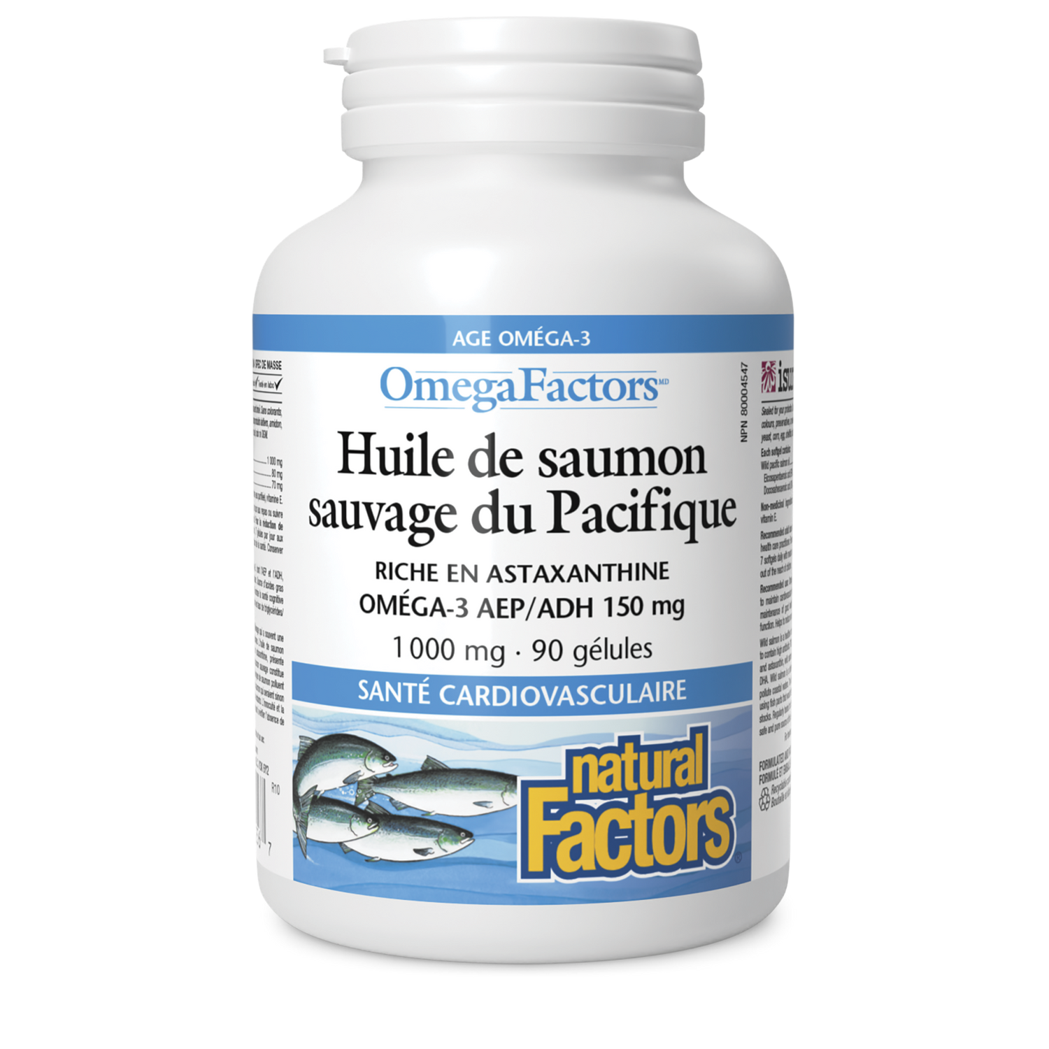 Huile de saumon sauvage du Pacifique 1 000 mg, OmegaFactors, Natural Factors|v|image|2256