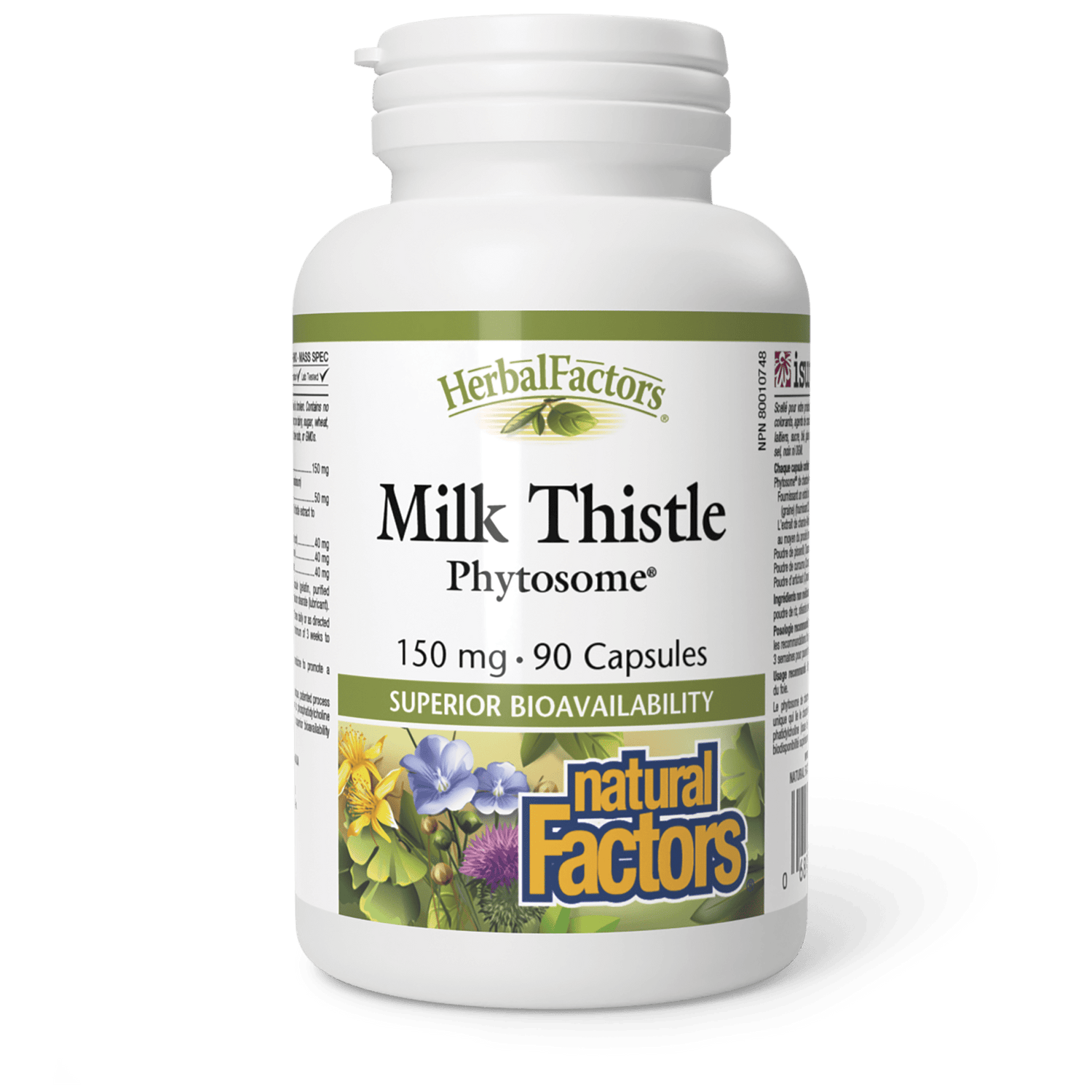 Milk Thistle Phytosome 150 mg, HerbalFactors, Natural Factors|v|image|4800