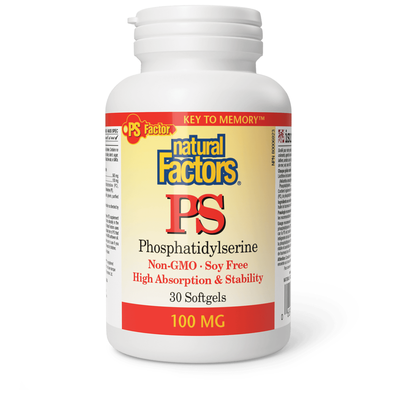 PS Phosphatidylserine 100 mg, Natural Factors|v|image|2612