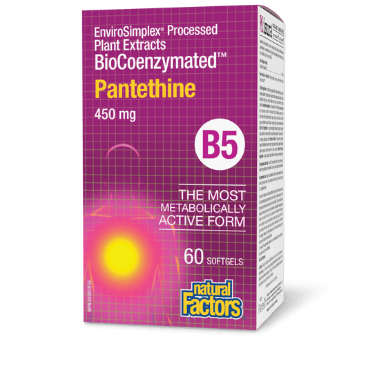 BioCoenzymated Pantethine • B5 450 mg, Natural Factors|v|image|1250