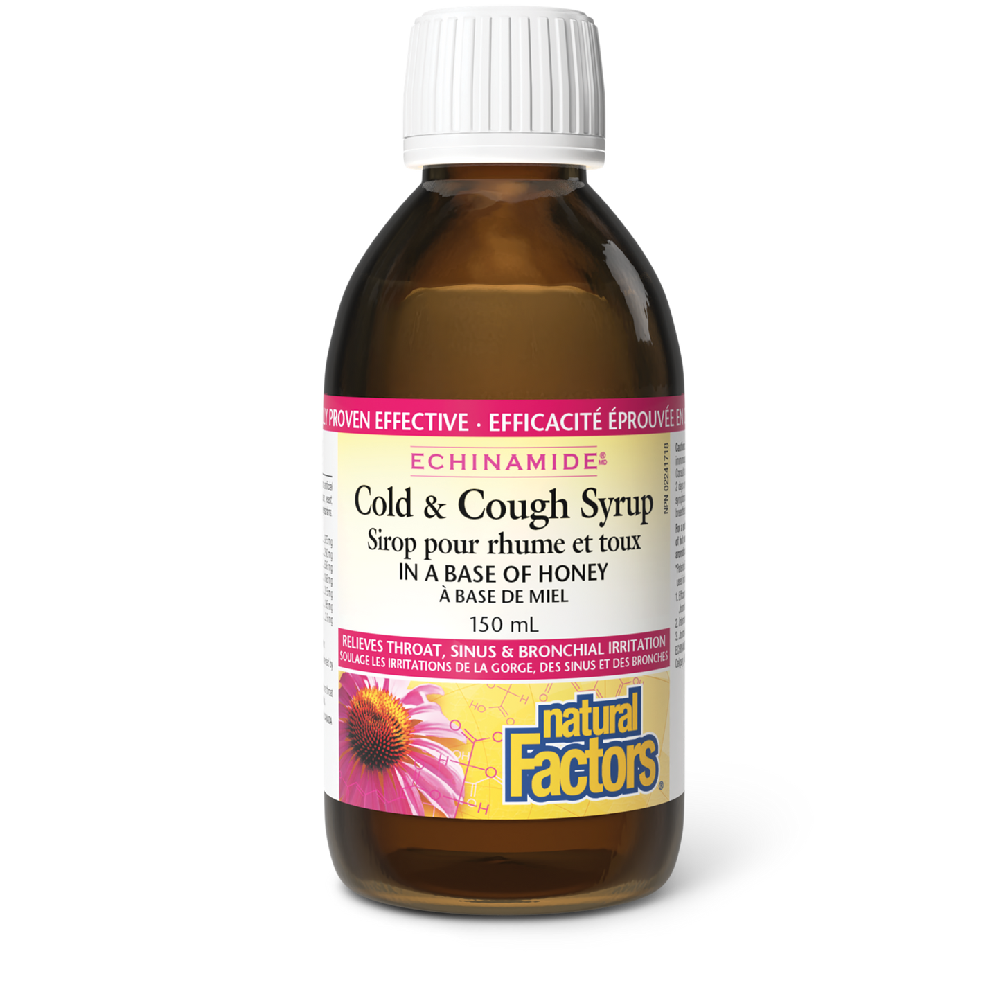 Cold & Cough Syrup, ECHINAMIDE, Natural Factors|v|image|4760