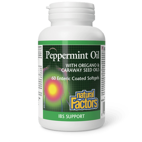 Peppermint Oil with Oregano & Caraway Seed Oils, Natural Factors|v|image|3516