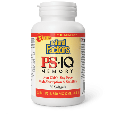 PS•IQ Memory 25 mg PS & 350 mg Omega-3-6, Natural Factors|v|image|2614