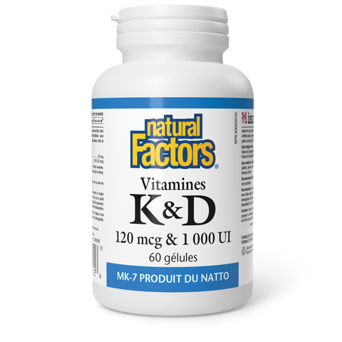 Vitamine K+D 120 mcg/1 000 UI, Natural Factors|v|image|1292