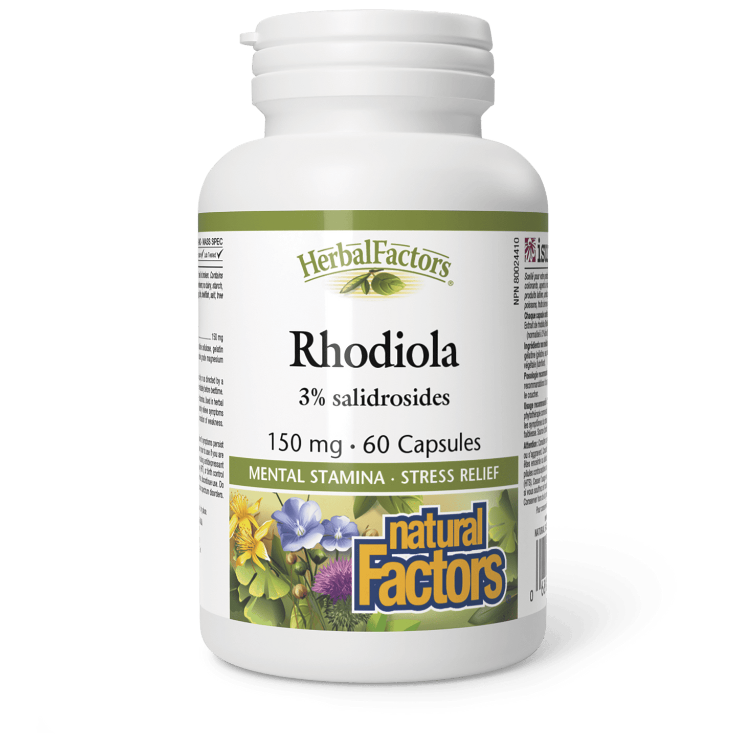 Rhodiola 150 mg, HerbalFactors, Natural Factors|v|image|4832