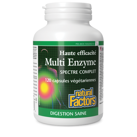Multi Enzyme Haute efficacité Spectre complet, Natural Factors|v|image|1746