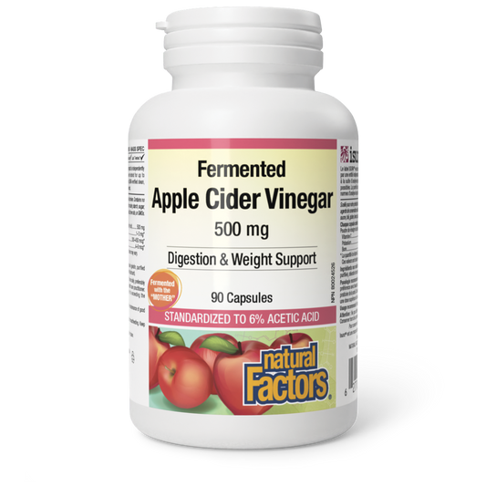 Fermented Apple Cider Vinegar 500 mg, Natural Factors|v|image|2055