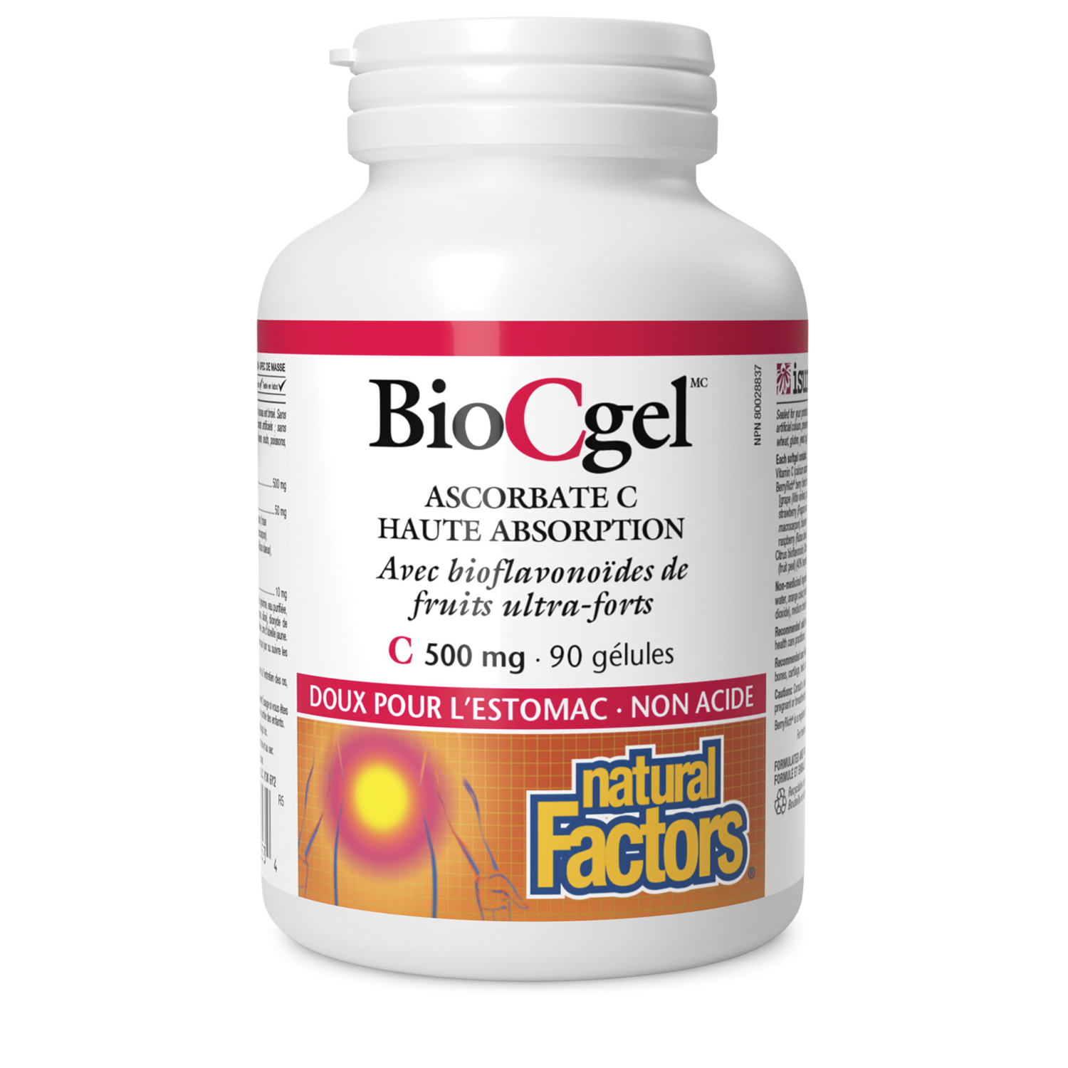 BioCgel Ascorbate C Haute absorption 500 mg, Natural Factors|v|image|1353