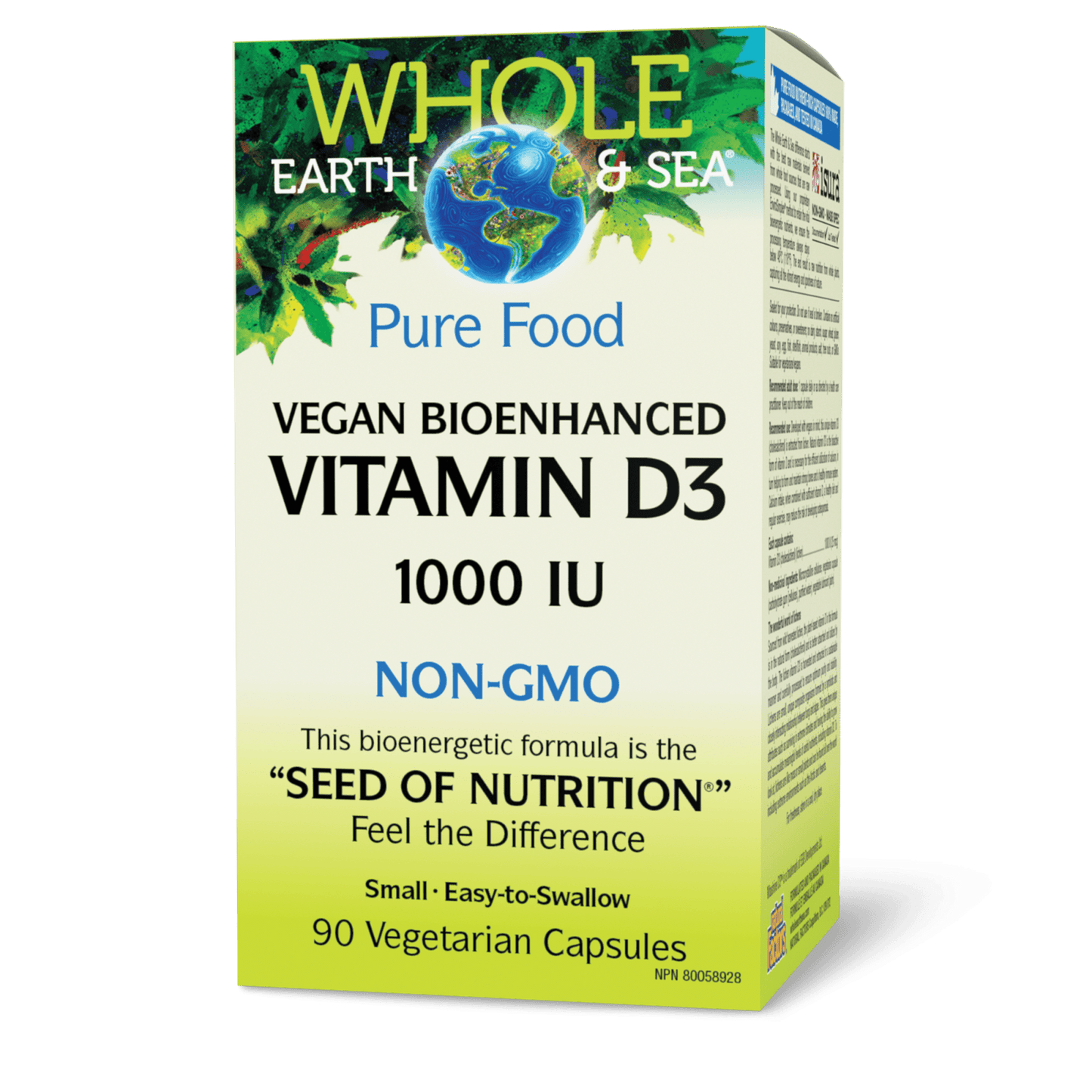 Vegan Bioenhanced Vitamin D3 1000 IU, Whole Earth & Sea, Whole Earth & Sea®|v|image|35512