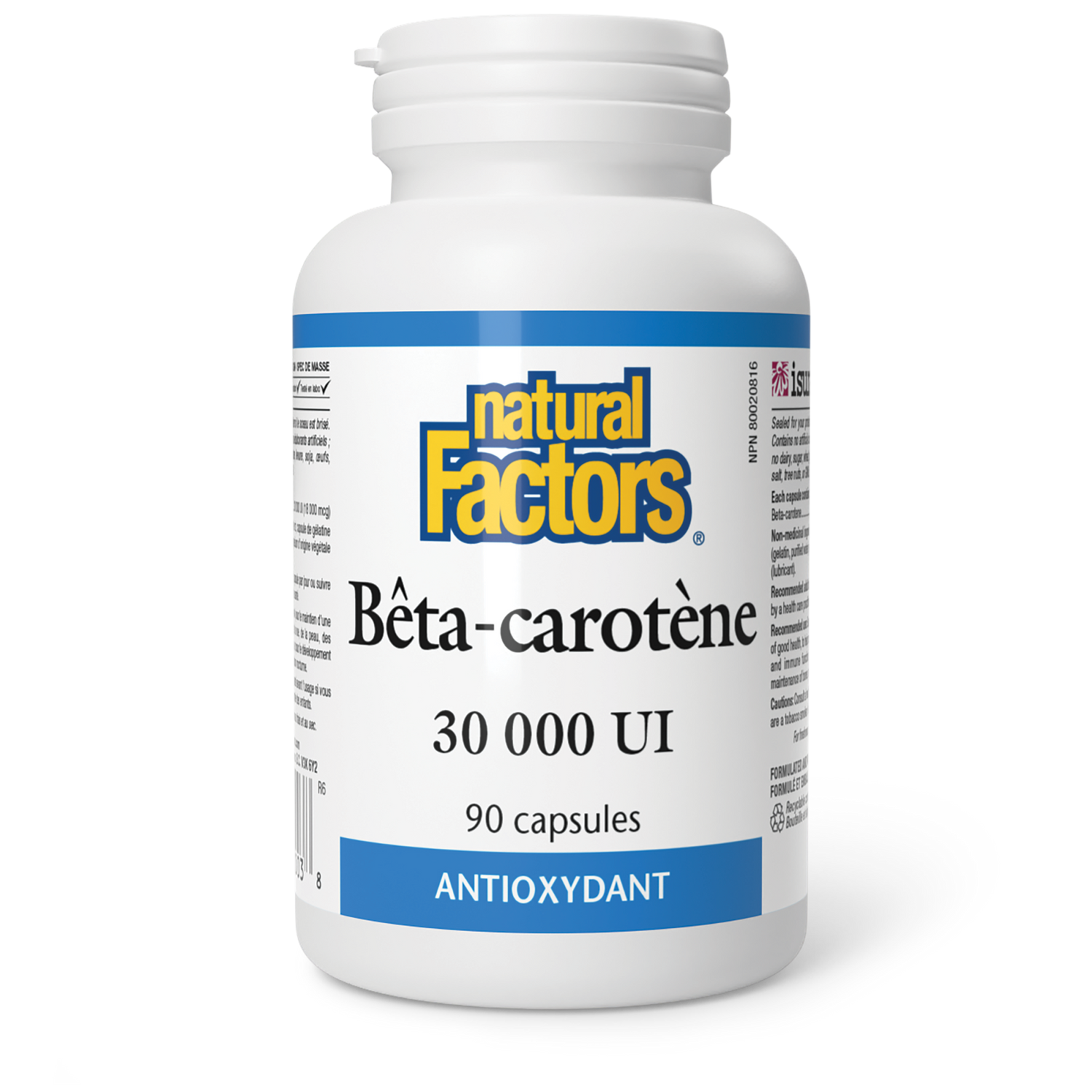 Bêta-carotène 30 000 UI, Natural Factors|v|image|1003