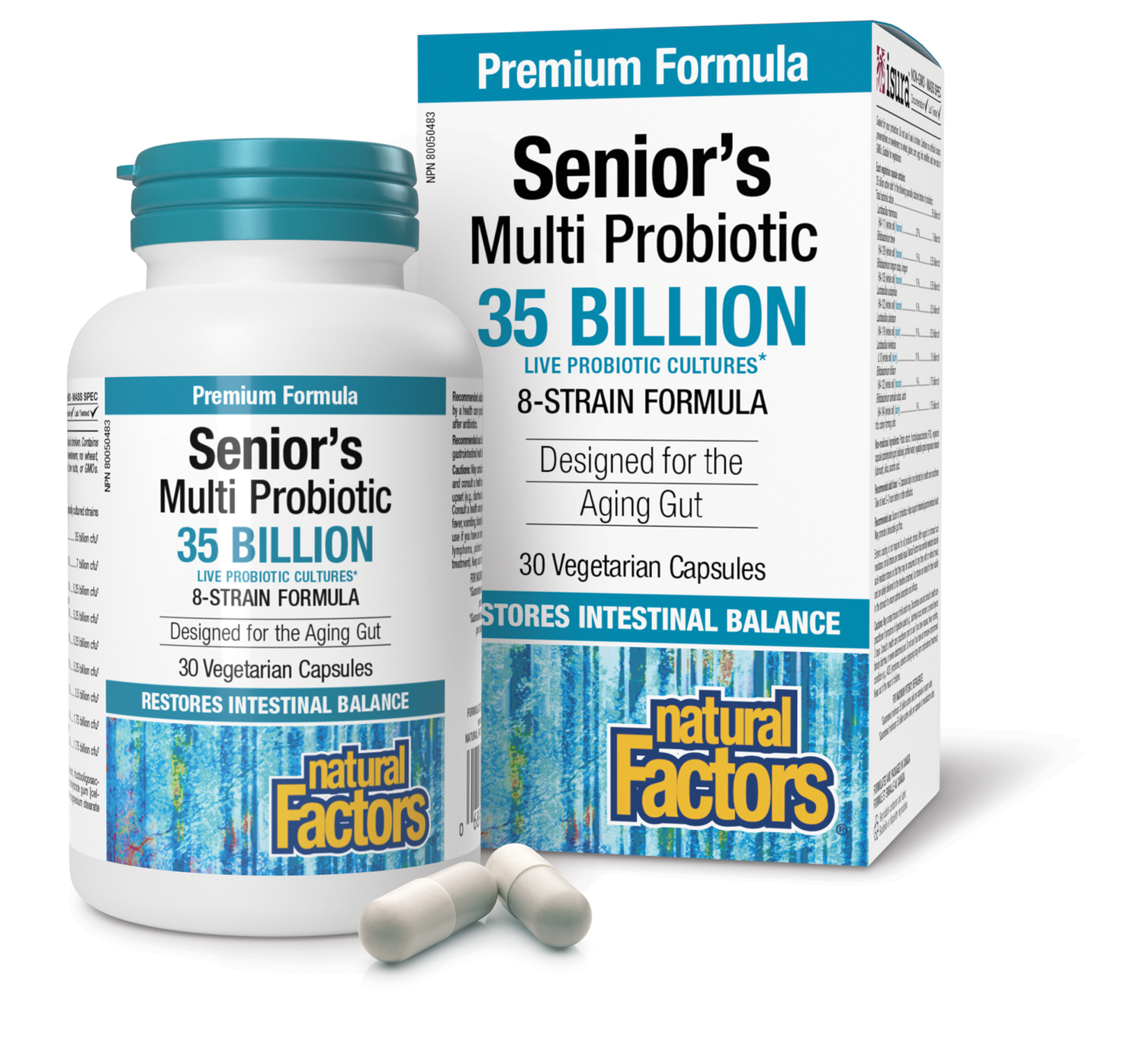 Senior’s Multi Probiotic 35 Billion Live Probiotic Cultures, Natural Factors|v|image|1814