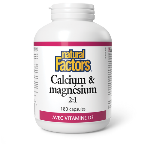 Calcium & magnésium 2:1 avec vitamine D3, Natural Factors|v|image|1626