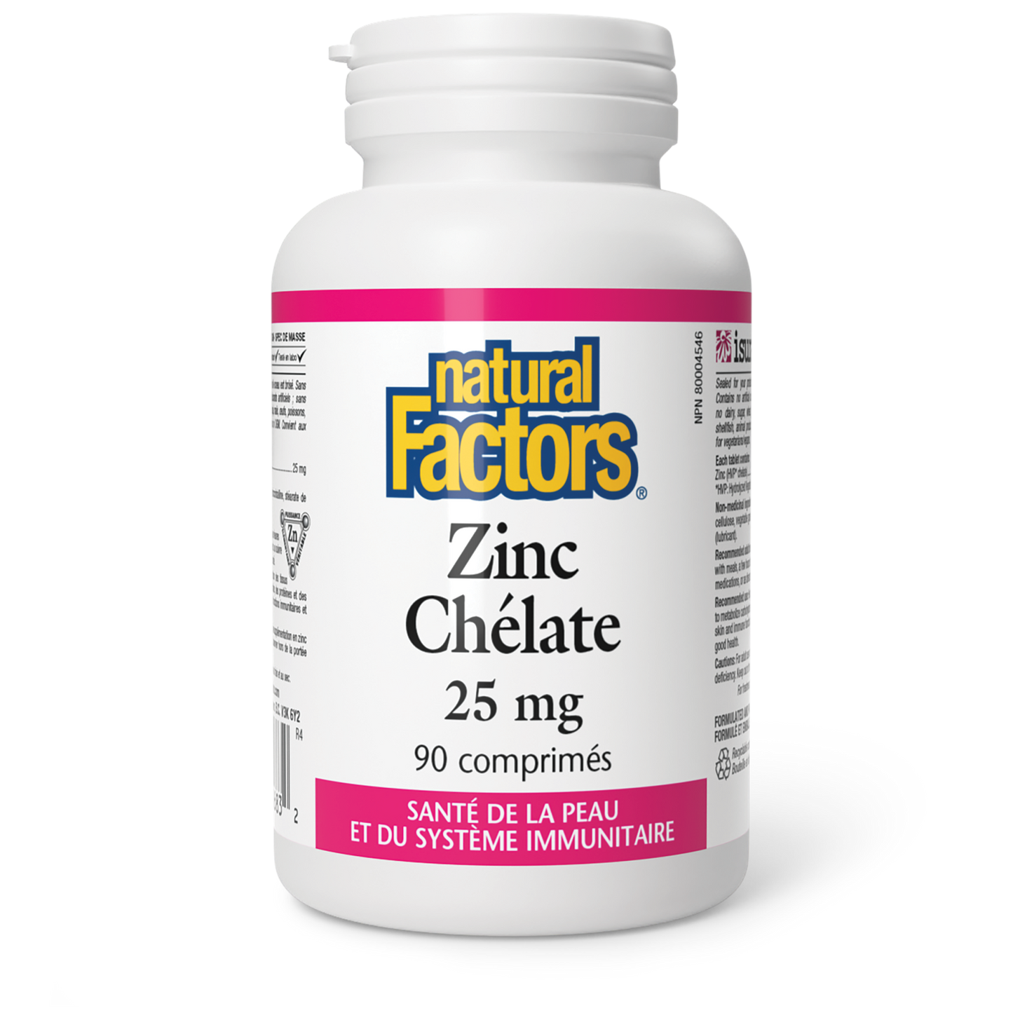 Zinc Chélate 25 mg, Natural Factors|v|image|1683