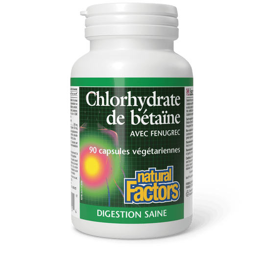 Betaine Hydrochloride with Fenugreek, Natural Factors|v|image|1720