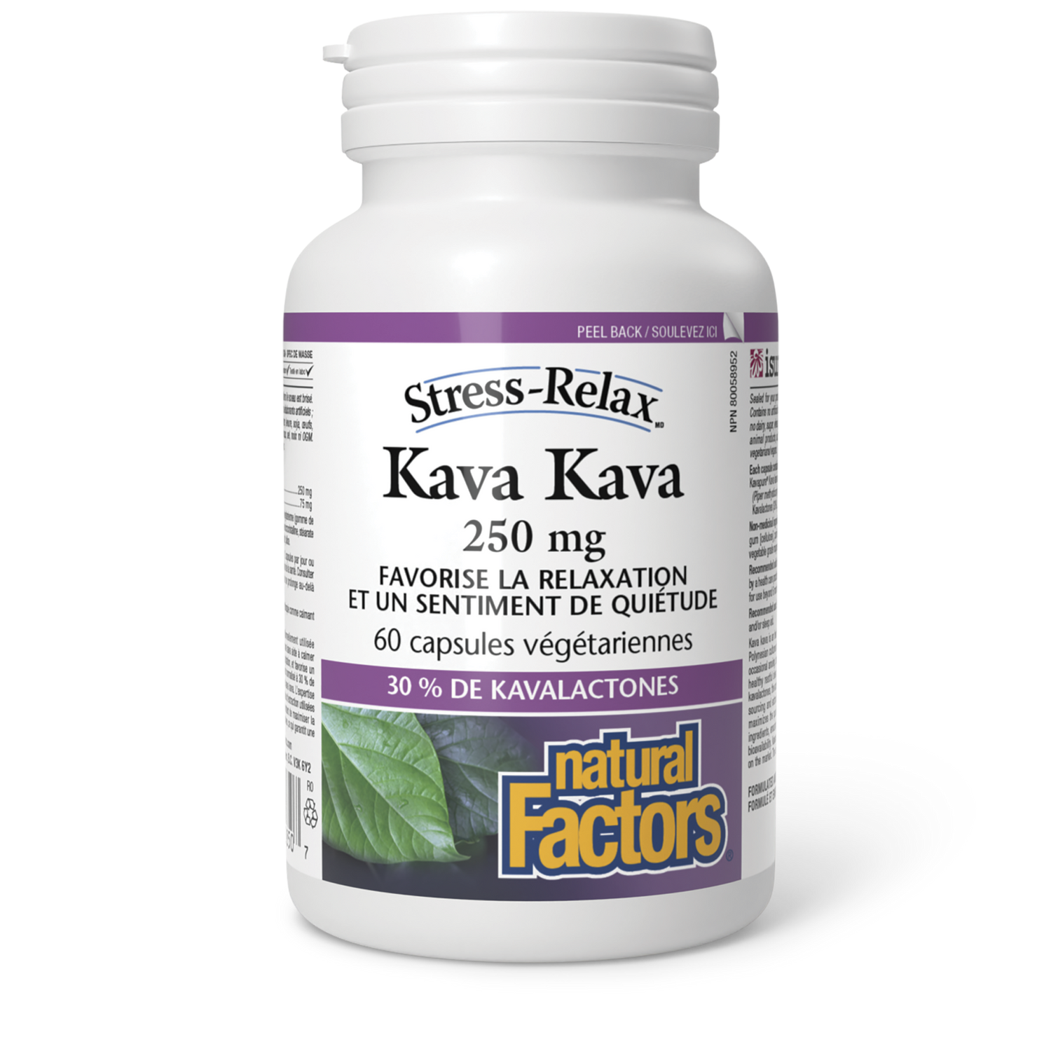 Kava Kava 250 mg, Stress-Relax, Natural Factors|v|image|2850