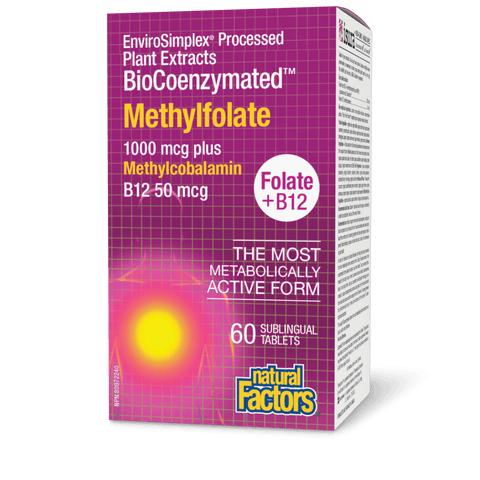 BioCoenzymated Methylfolate • Folate + B12 1000 mcg/50 mcg, Natural Factors|v|image|1241