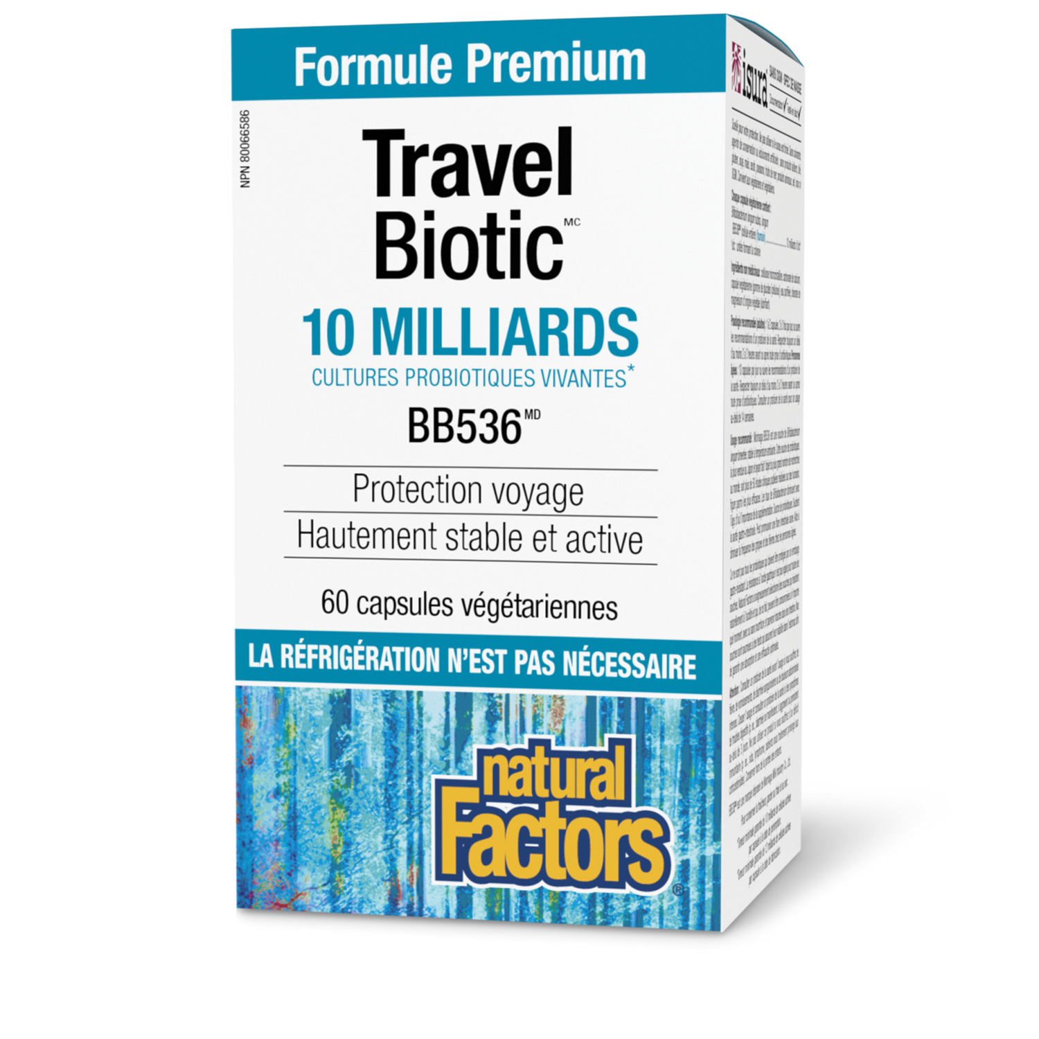Travel Biotic BB536 10 milliards de cultures probiotiques vivantes, Natural Factors|v|image|1812