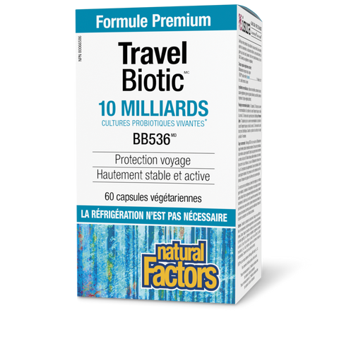 Travel Biotic BB536 10 milliards de cultures probiotiques vivantes, Natural Factors|v|image|1812