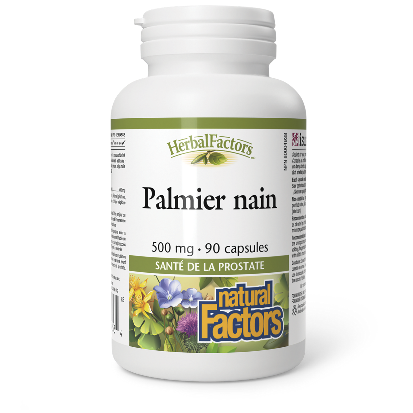 Palmier nain 500 mg, HerbalFactors, Natural Factors|v|image|4253