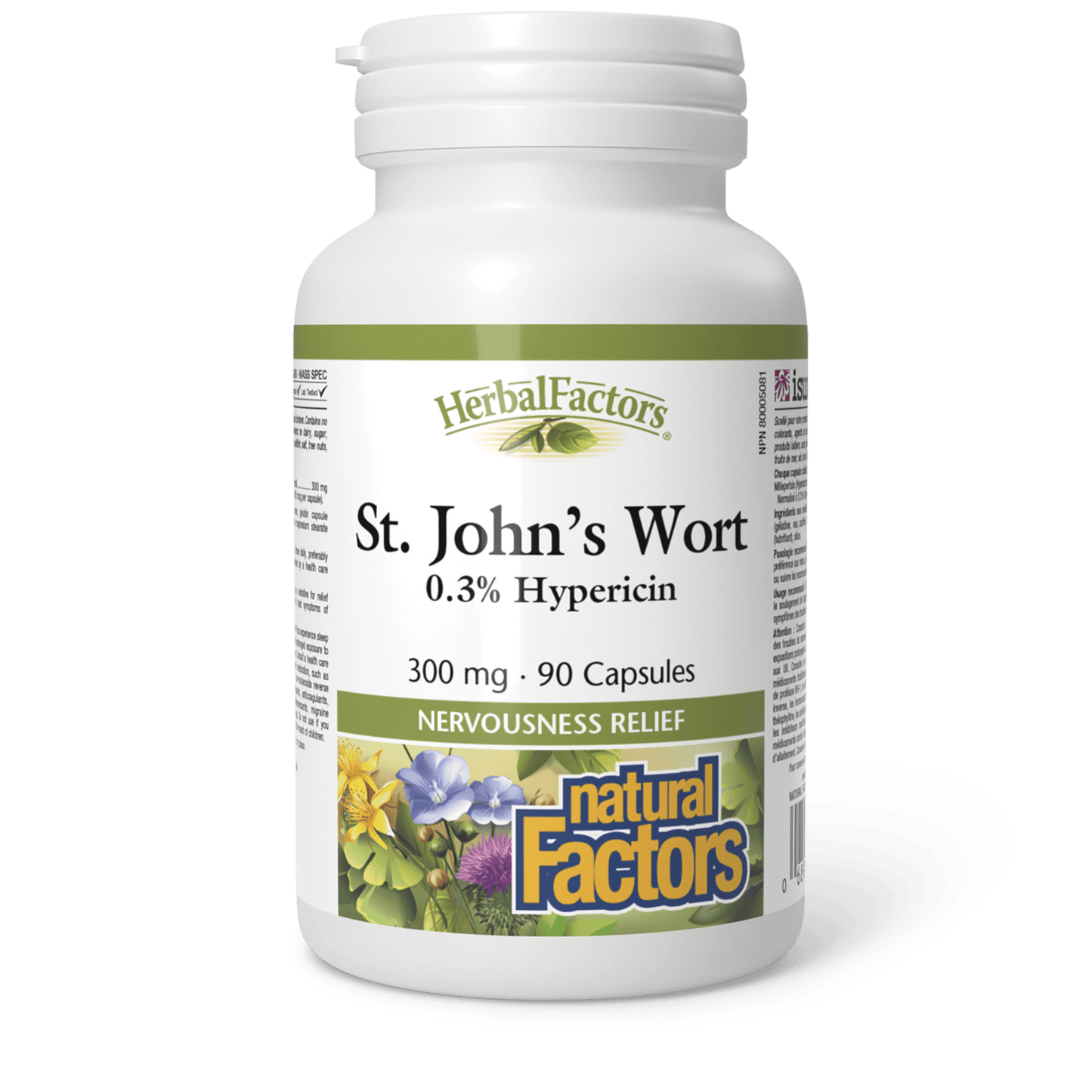 St. John’s Wort 300 mg, HerbalFactors, Natural Factors|v|image|4820