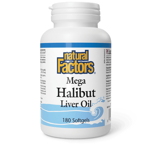 Mega Halibut Liver Oil, Natural Factors|v|image|1011