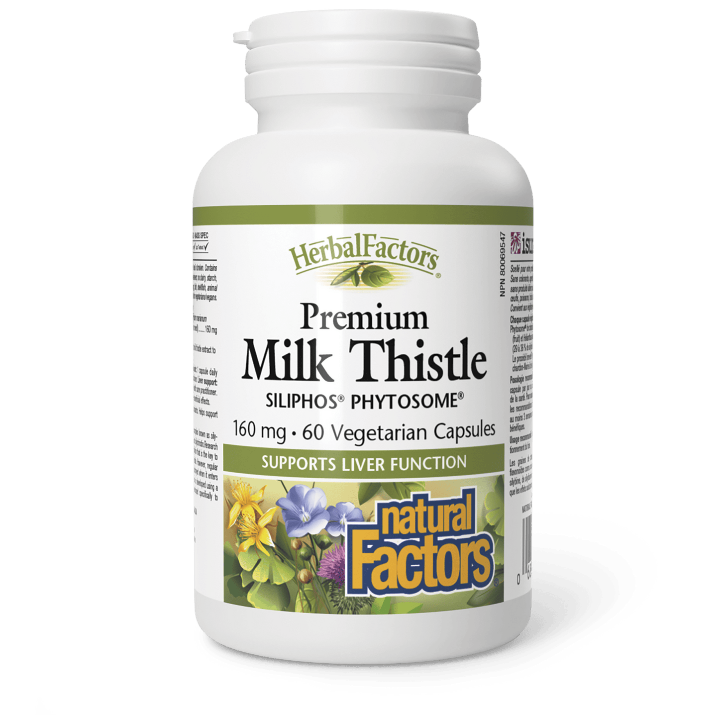 Premium Milk Thistle Siliphos Phytosome 160 mg, HerbalFactors, Natural Factors|v|image|1757