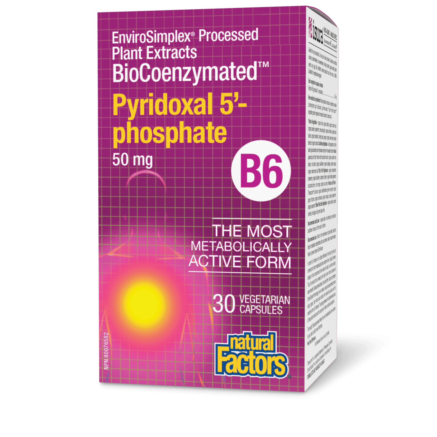 BioCoenzymated Pyridoxal 5’-phosphate • B6 50 mg, Natural Factors|v|image|1252